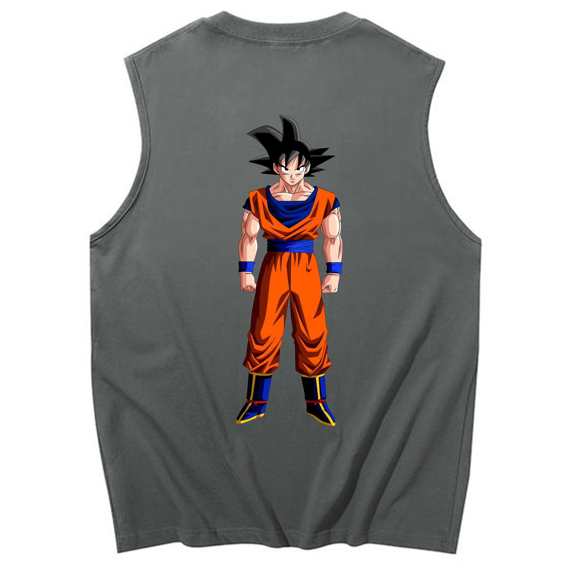 （画像用） ドラゴンボール 孫悟空（そん ごくう）Son Goku カカロット DRAGON BALL Kakarotto コットン100％タンクトップ（背面プリント）